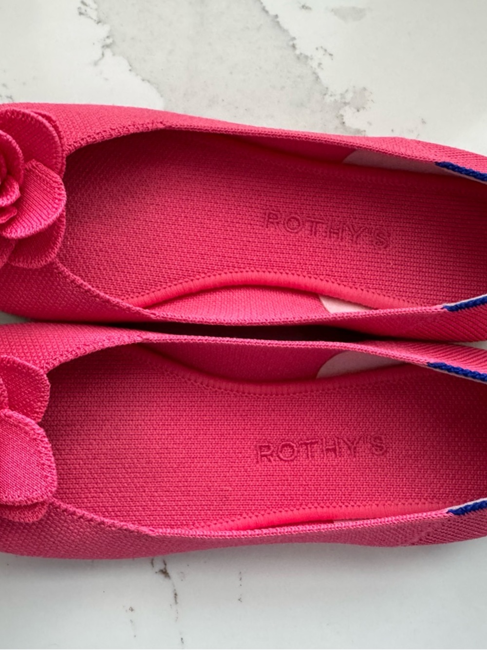 Rothy's The Petal Square Toe Ballet Flat Soirée Pink Size 7 Barbiecore Girlie - Picture 7 of 13
